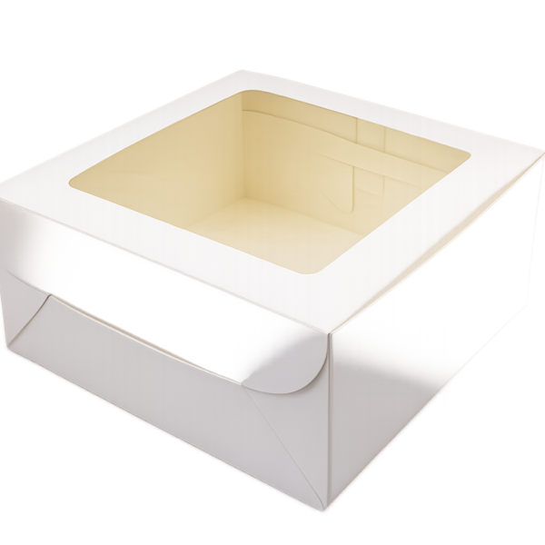 10x10x5 Inch White Window Cake Box – Premium Bakery Packaging Box