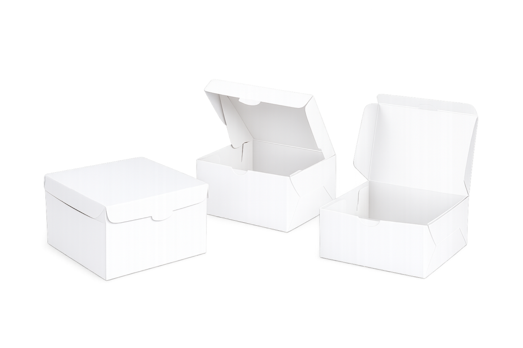 6 × 6 × 3.5 inch White Bakery Box