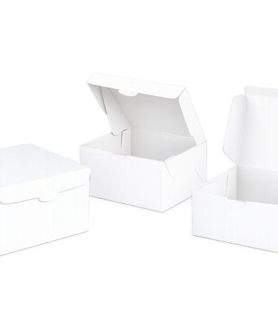 6 × 6 × 3.5 inch White Bakery Box