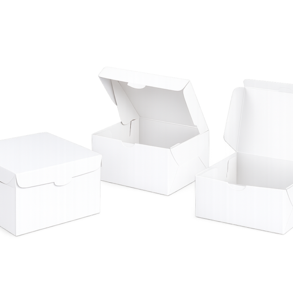 6 × 6 × 3.5 inch White Bakery Box