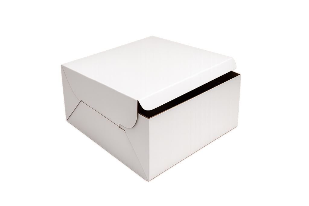 8x8x5 Inch White Corrugated Cake Box – Heavy Duty Bakery Packaging Box