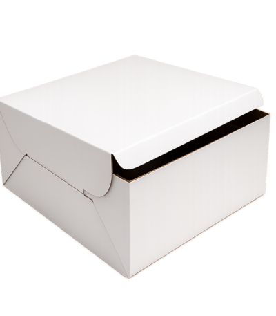 8x8x5 Inch White Corrugated Cake Box – Heavy Duty Bakery Packaging Box