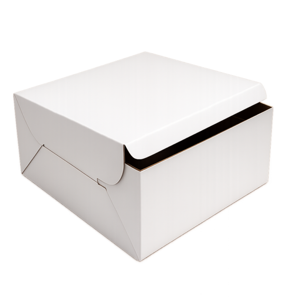 8x8x5 Inch White Corrugated Cake Box – Heavy Duty Bakery Packaging Box